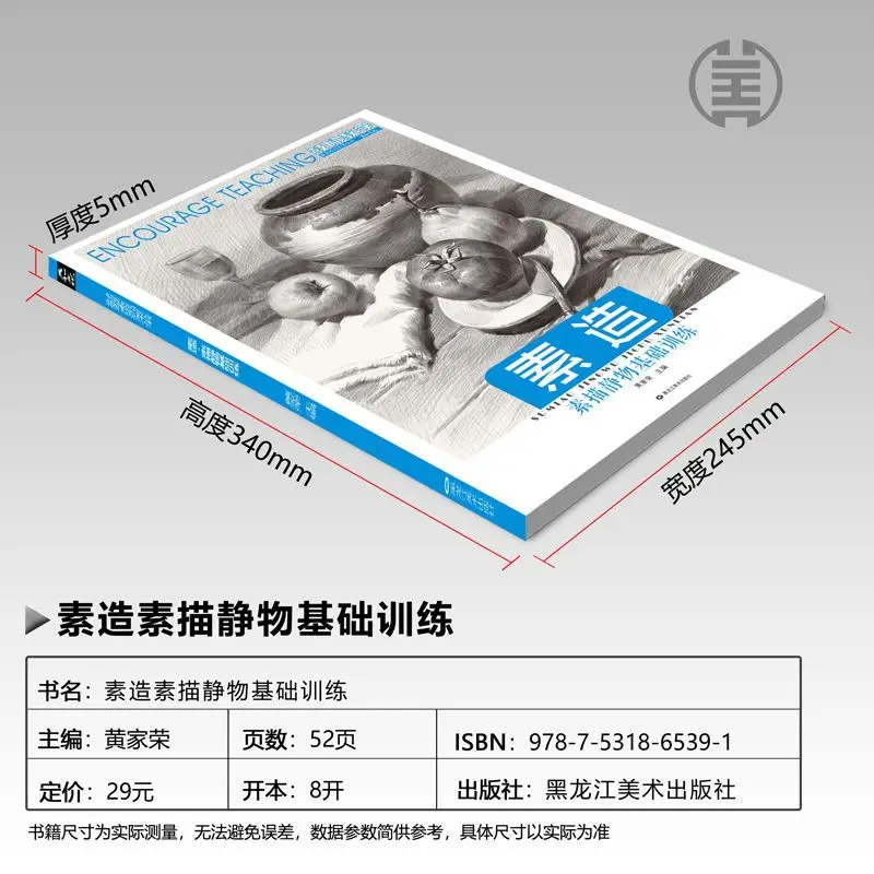 HVV Professional Still Life Sketch Copybook with Light and Shadow Structure for Art Students Beginners