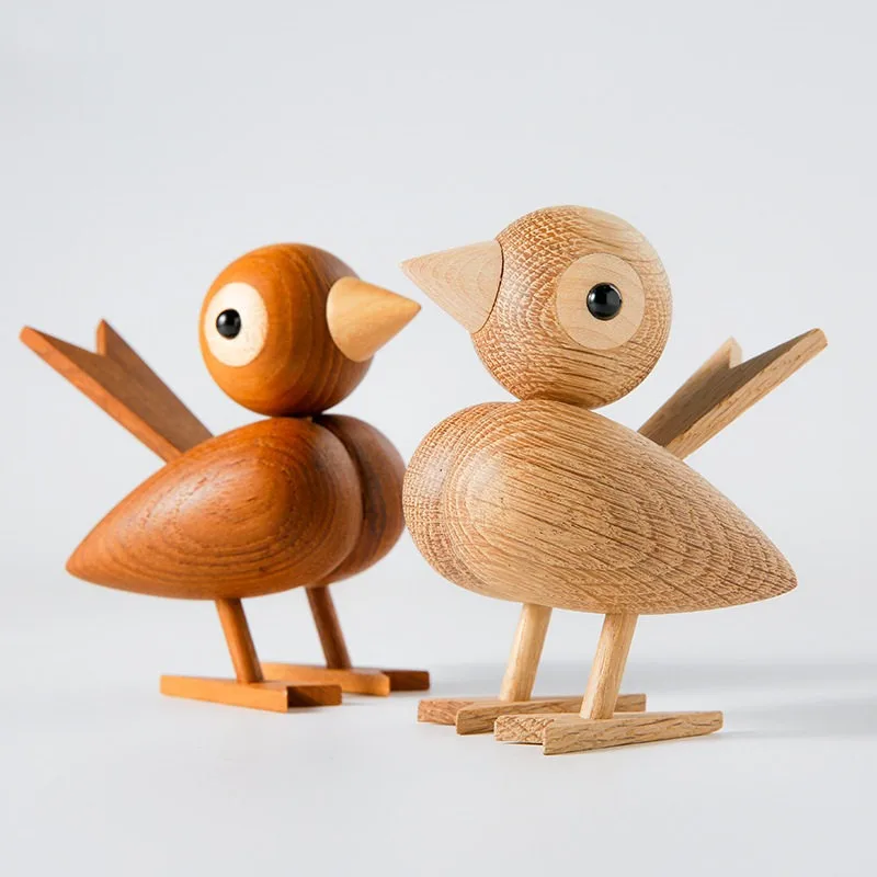Wind Car Interior Toys Creative Wooden Handicrafts Small Ornaments Solid Wood Animal Home Decoration