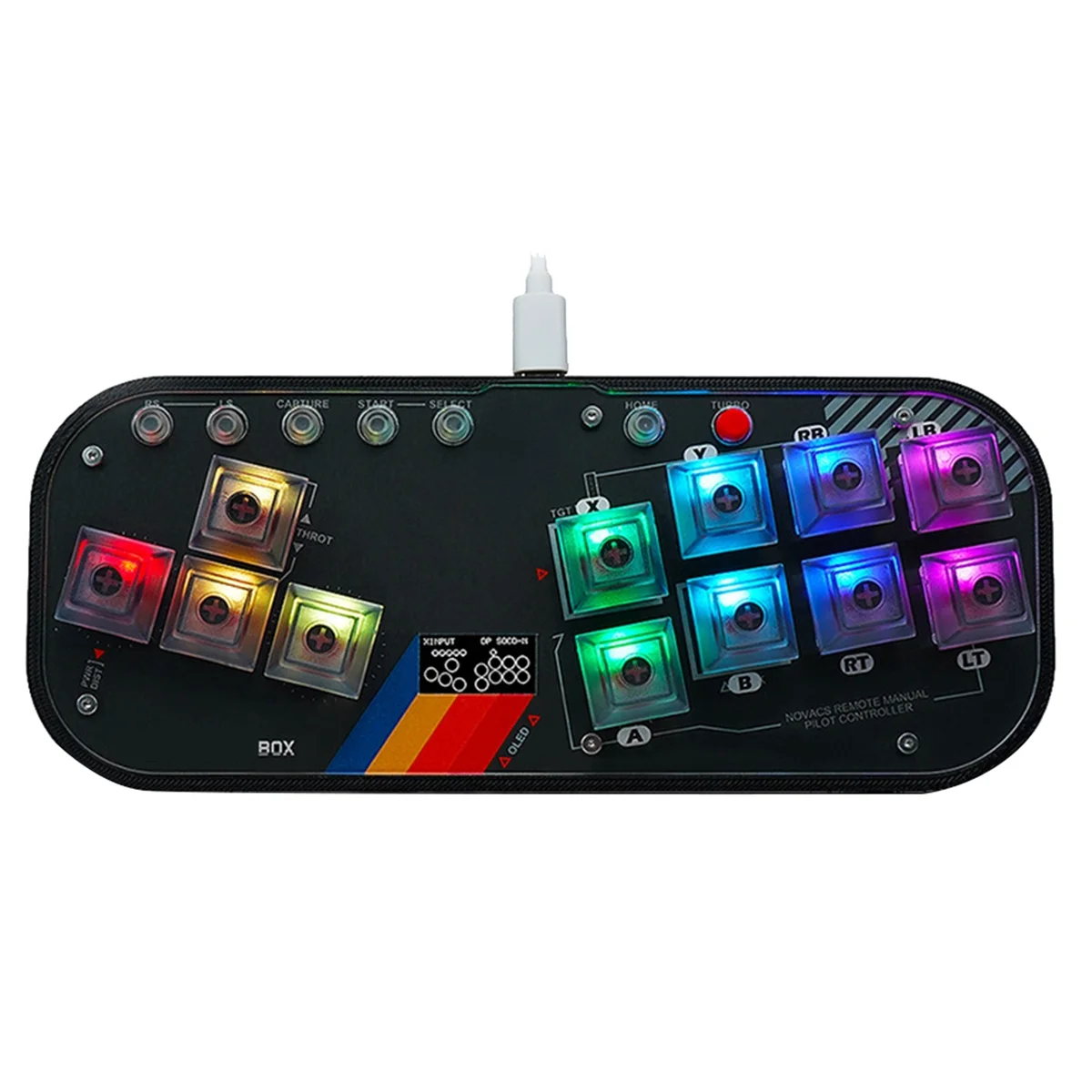 

For FightingBox Hitbox Gaming Keyboard Fighting Gamepad Arcade Joystick for PC/Android/PS3/PS4/Switch with TURBO