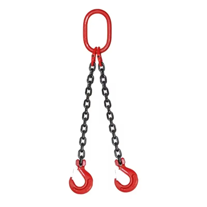 G80 Manganese Steel Lifting Chain Sling 2 3 4 Ton Capacity with Master Link Hook for Crane Hoist Application