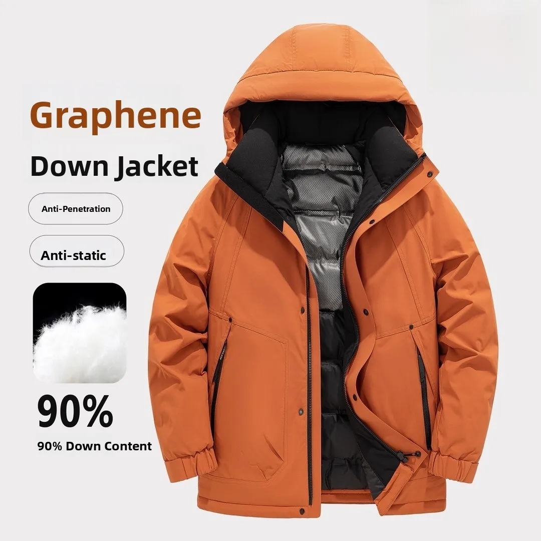 

Pierre Cardin High-End Series 90 White Du down Warmth Clothing 2025 New aphene down Jaet 8088 Outdoor Casual Loose Fit