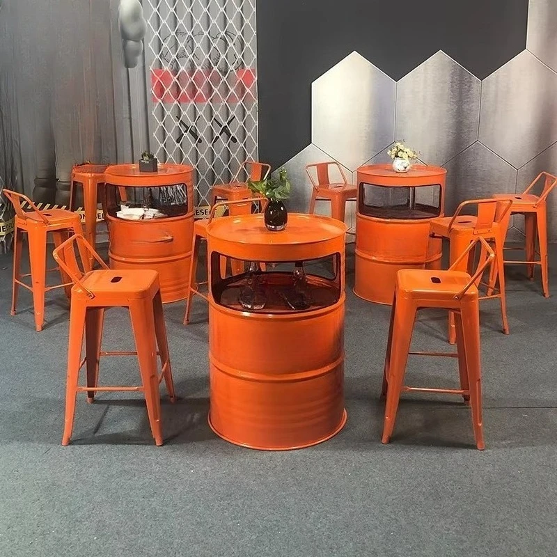 Bistro bar metal chairs, stools, counter tables
