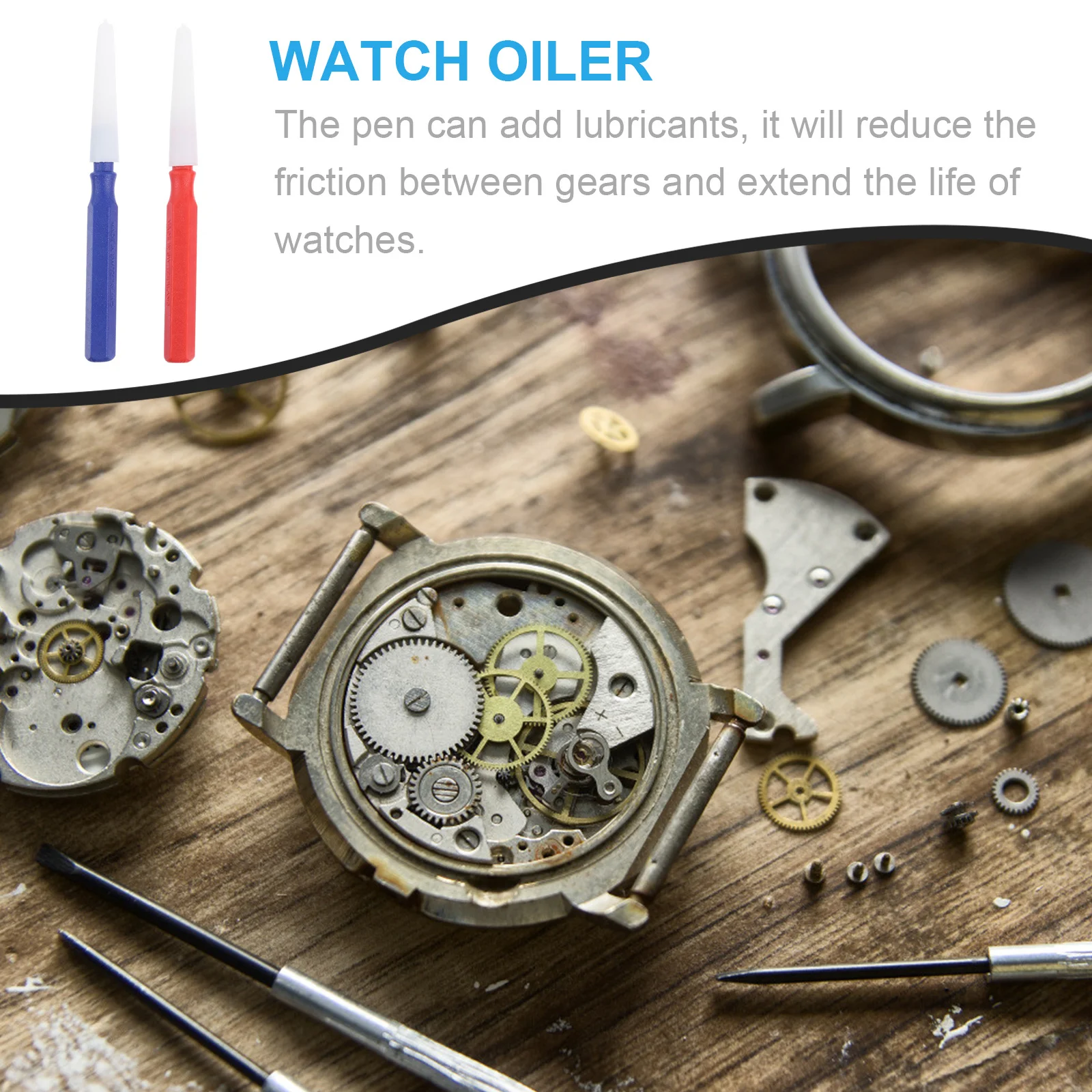 

4Pcs Watch Oil Pen Plastic Lightweight Watch Oiling Tool for Watchmakers Precise Fine Tip Needle for Clock Repair