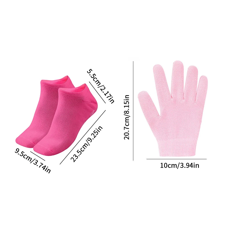 1Pair Multi Colored Essential Oil Moisturizing Socks Gloves For Dry Cracked Feet Nourishing Skin Lubricating Foot Care Massage view 6