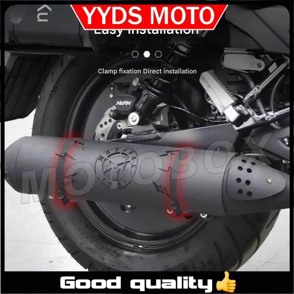 

For Haojue TR300 exhaust pipe decorative cover retro anti-scalding cover heat insulation guard plate protective