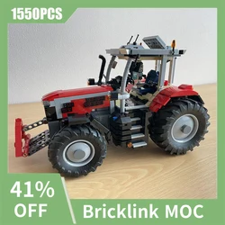 NEW 1550PCS Moc RC Farm Massey Ferguson 7S Tractor Model DIY creative ideas Child Toy birthday Gift Technology Electric Blocks