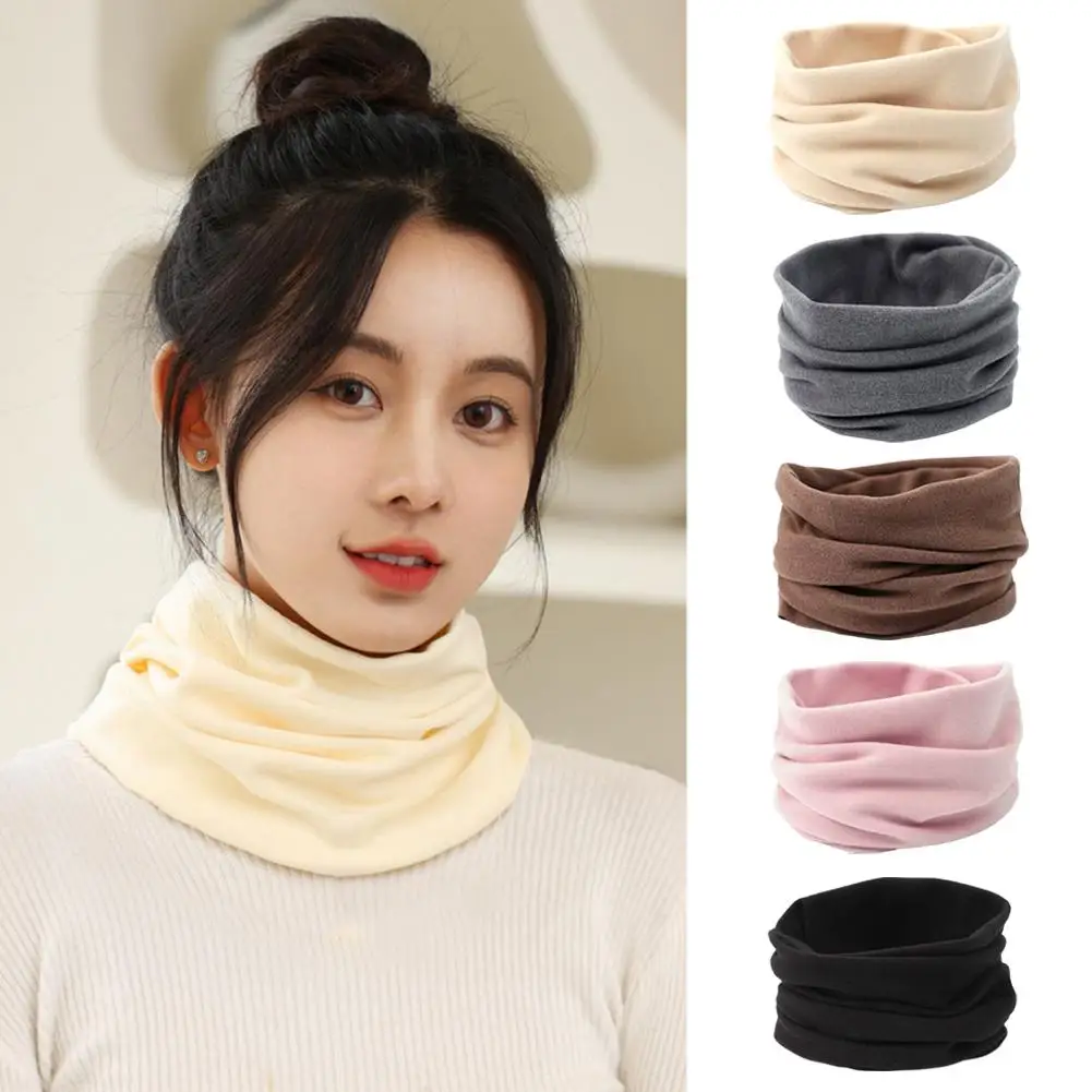 1Pc Velvet Neck Warmer For Men Women Warming Neck Scarf Pullover Protection Winter Season Couple Versatile Neckerchief