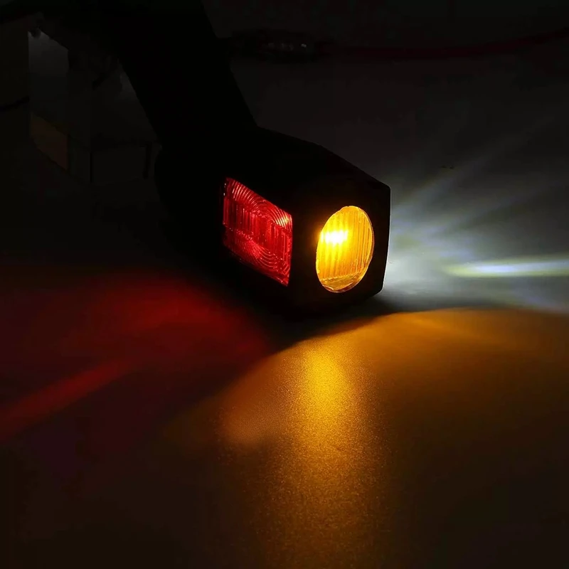 2X 24V 3 Color LED Car Truck Waterproof Durable Outline Side Marker Light Indicator Turn Light Trailer Truck Accessories