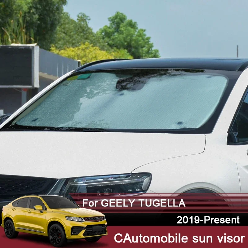 

Автомобильные солнцезащитные козырьки с защитой от ультрафиолета для Geely Tugella 2019-2025, оконная занавеска, козырек от солнца, аксессуары для защиты переднего лобового стекла