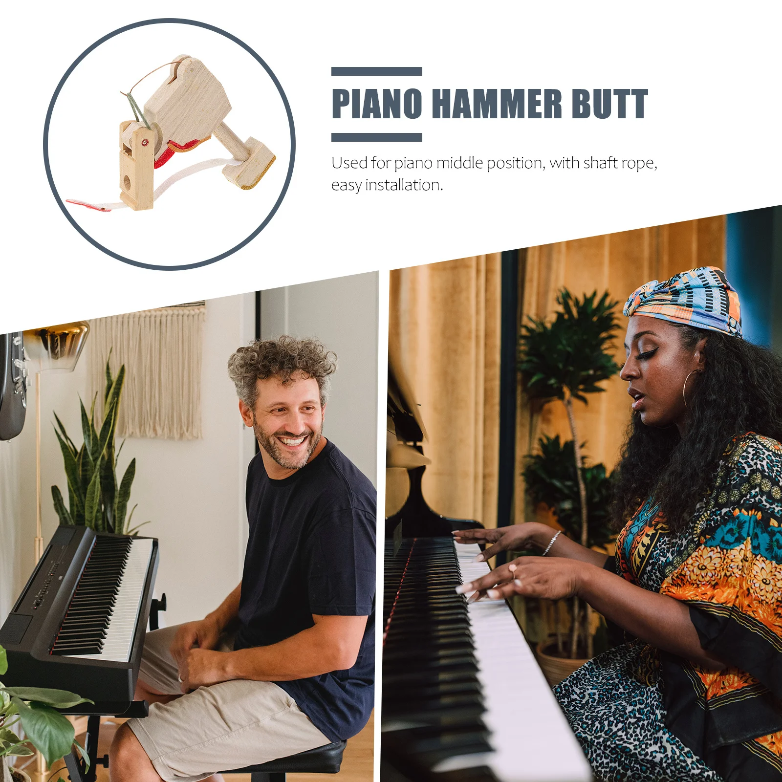 

2 Pcs Upright Piano Accessories Whippen for Vertical Pianos Hammer Butts Action Parts Accessory