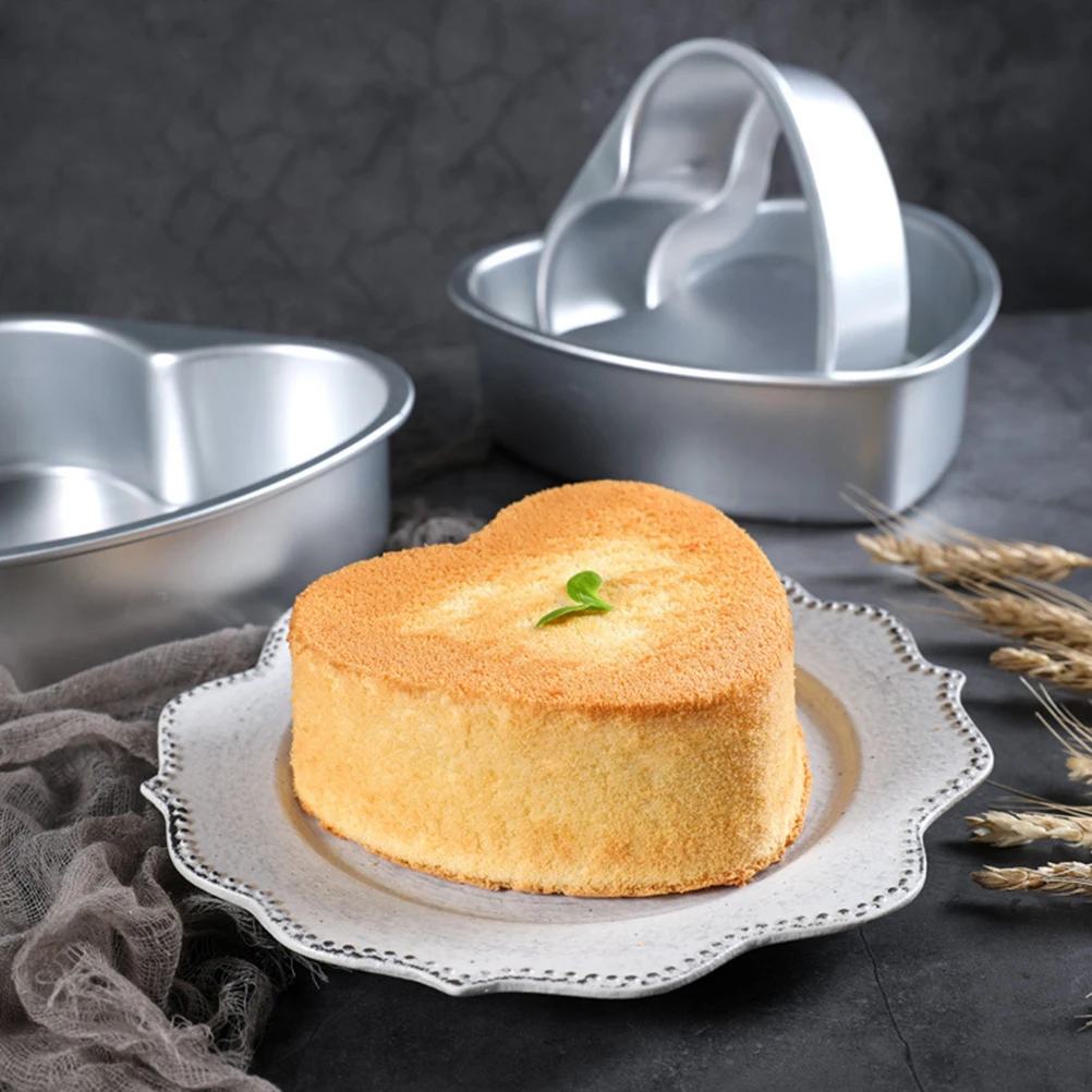 

Heart Shaped Cake Mold Aluminum Nonstick Baking Pan Removable Base Ideal for Layer Cakes Cheesecakes Desserts
