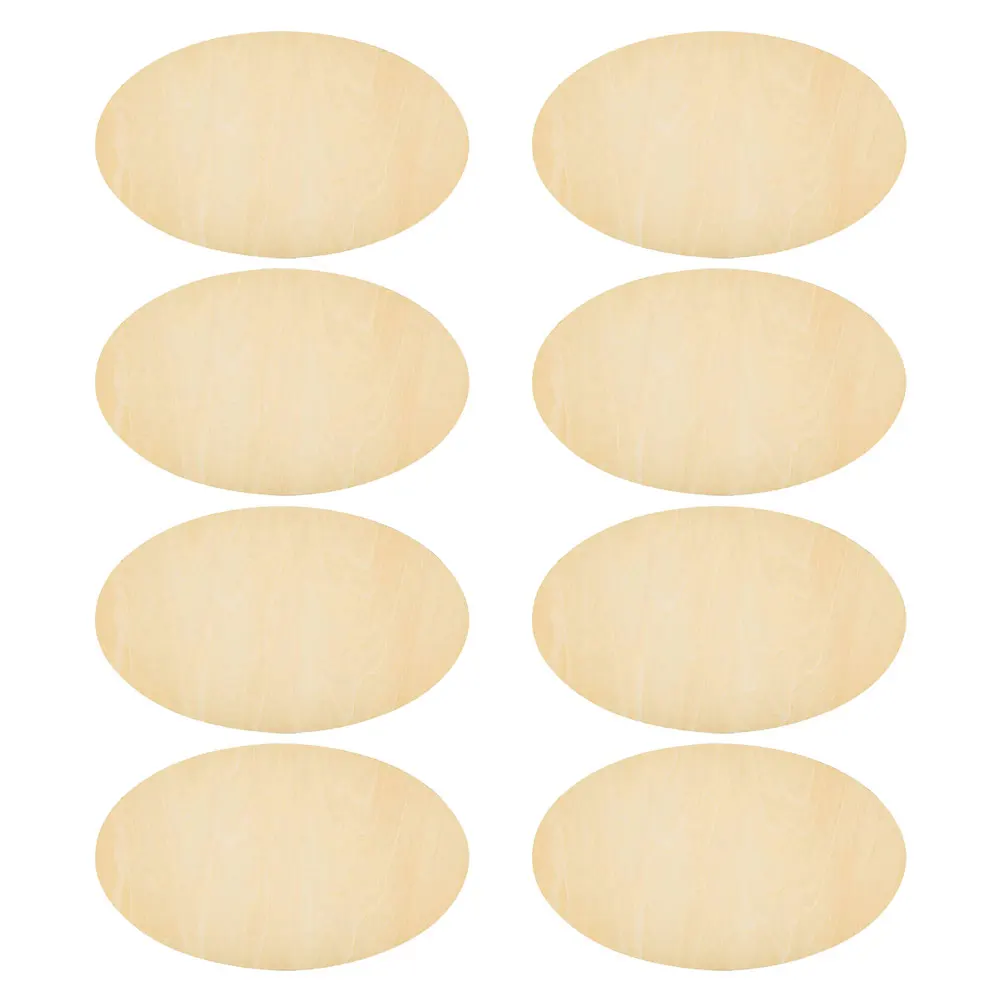 

8pcs Unfinished Wooden Oval Cutouts For Diy Painting Crafts Discs Home Decor Creative Projects Craft Shapes Oval Wood Slices