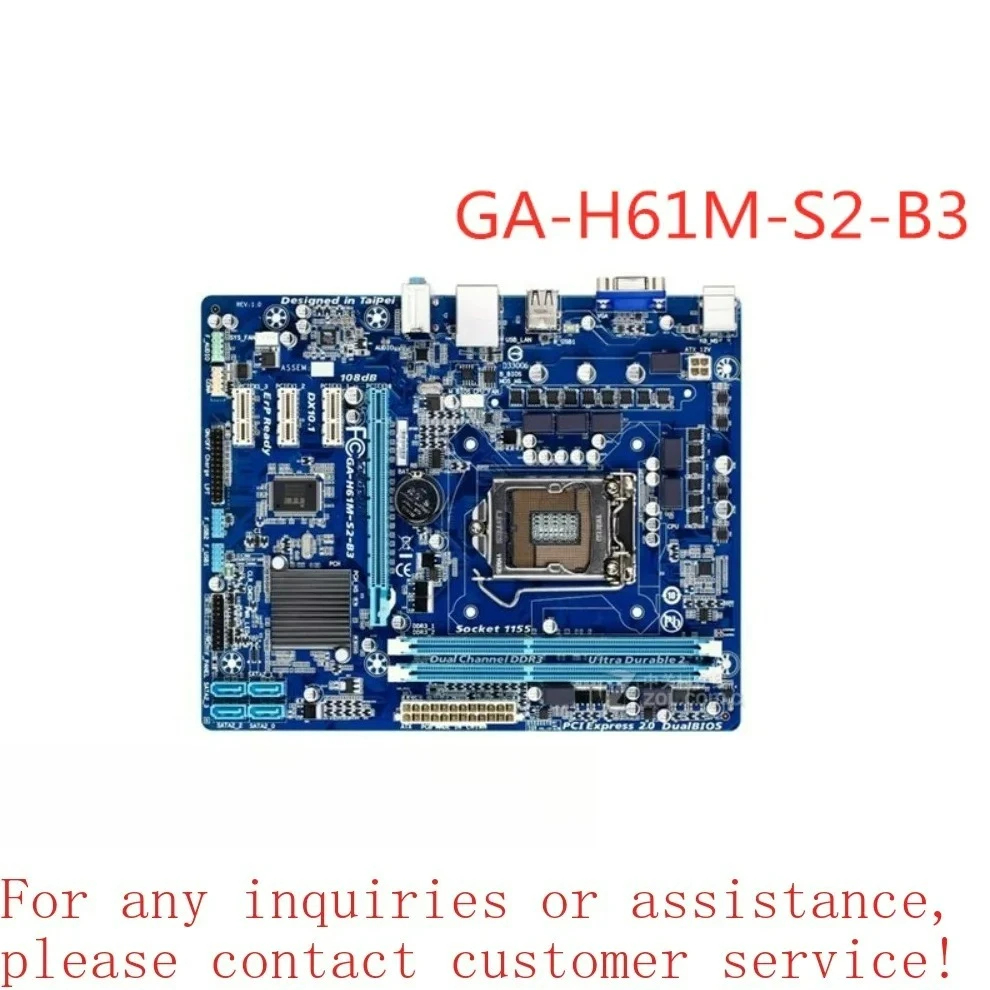 Para placa principal Gigabyte H61M-DS2/S1 /D1/D2V/S2H/D2P-B3 1155 pinos H61 (não da loja. 0468)