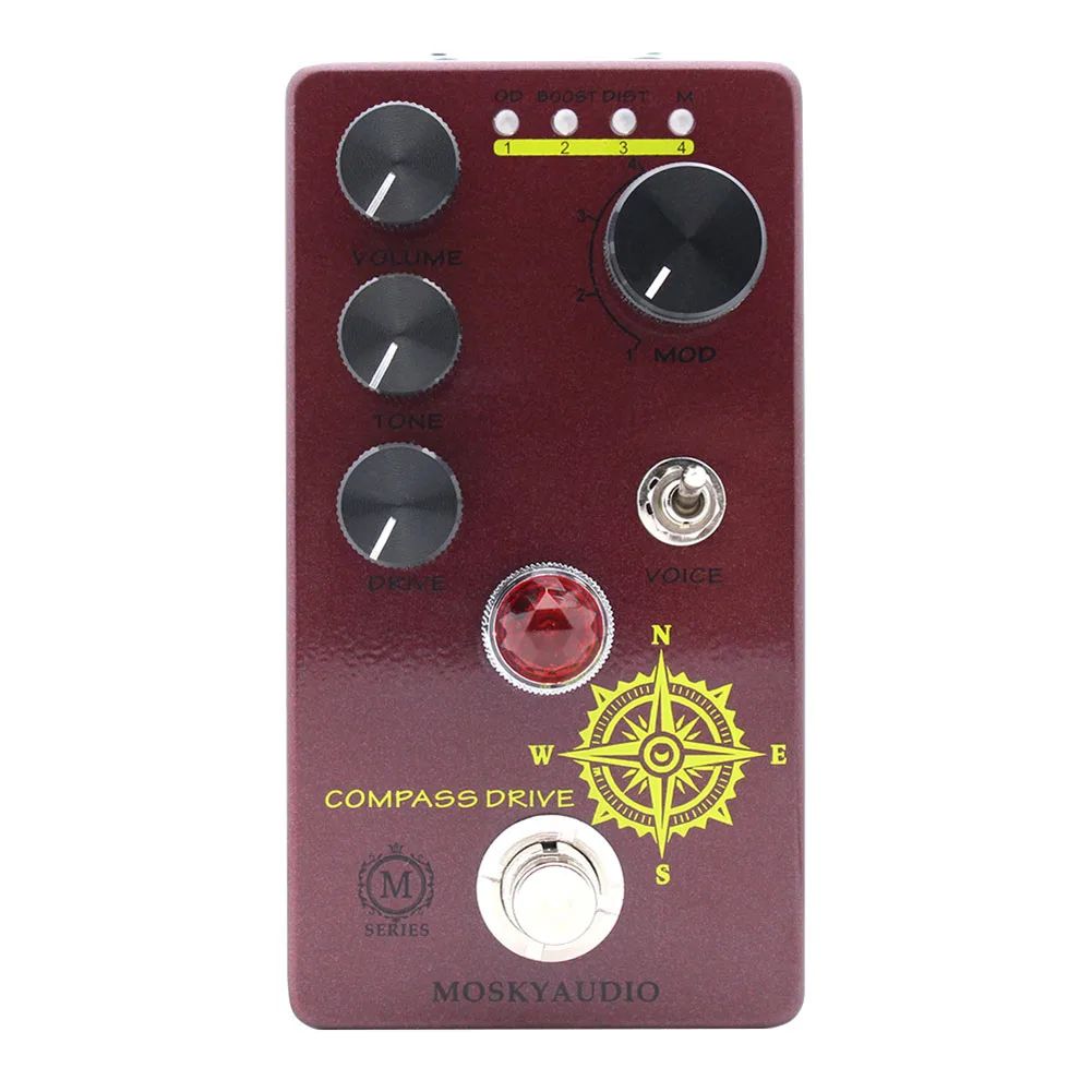 

Overdrive Booster Guitar Effects Pedal Booste DIST DRIVE Distortion Knob Mosky OD Overdrive R 4-Mode Selection