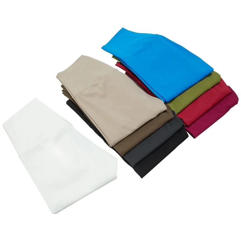 Pantaloni da yoga morbidi e burrosi da donna Leggings fitness morbidi e burrosi tinta unita Collant da corsa elasticizzati e traspiranti Abbigliamento sportivo