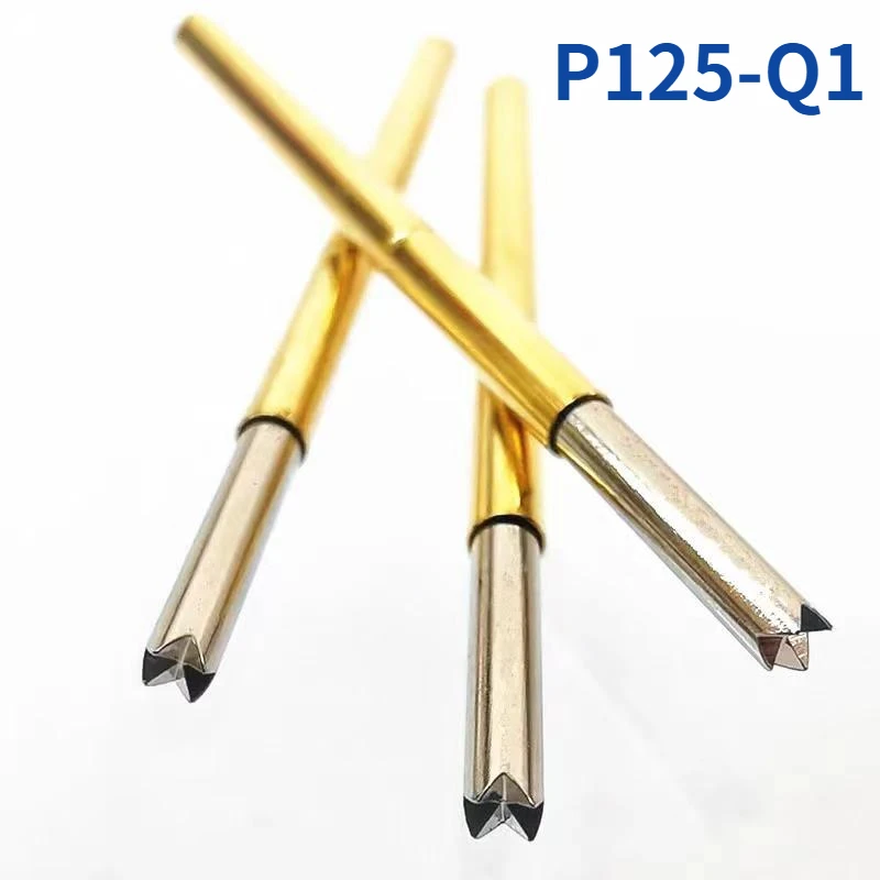 

100PCS/Pack P125-Q1 Four-tooth Plum Blossom Probe 2.02mm Spring Test Pin ICT Test Rack Thimble