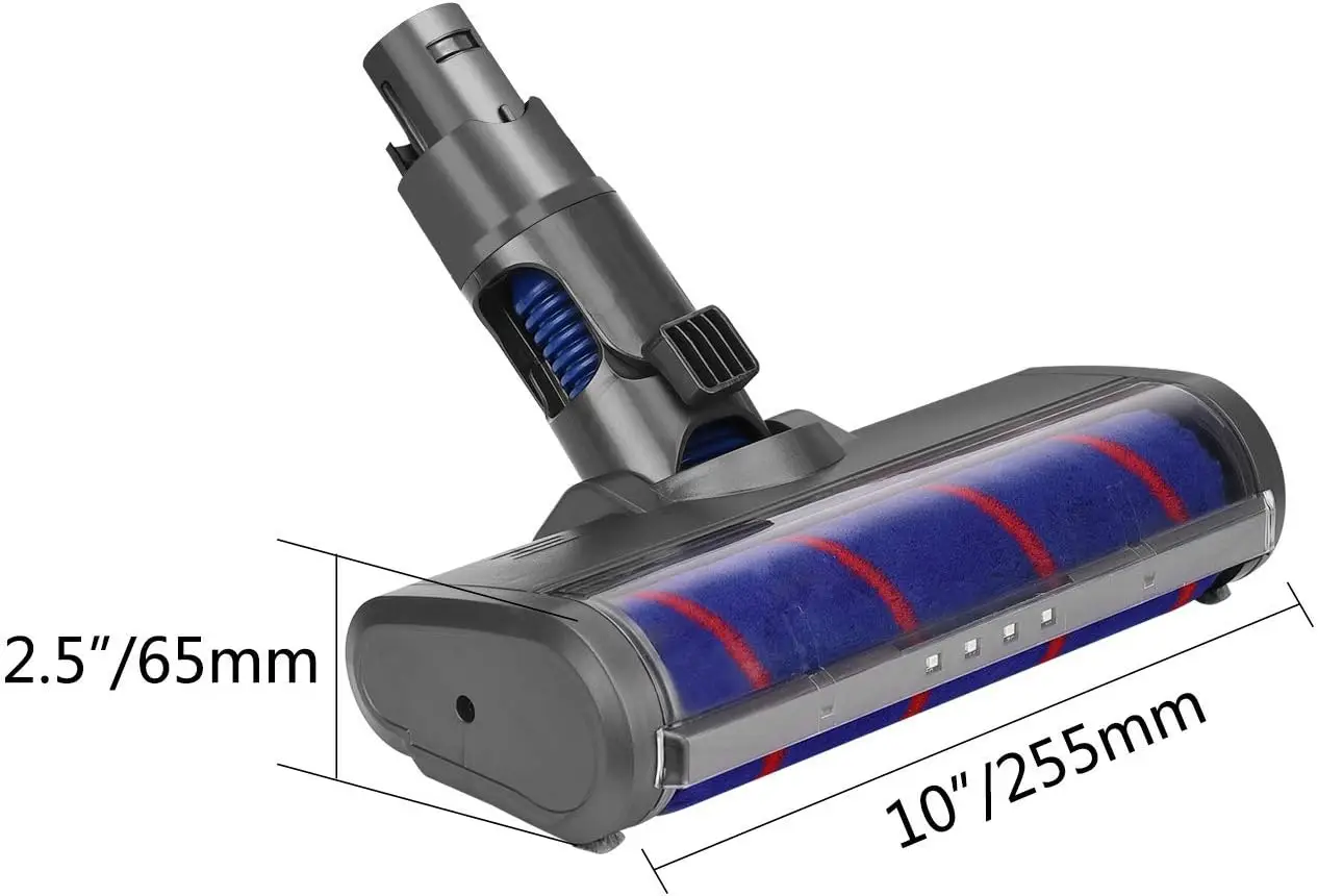 Soft Roller Cleaner Head with LED Headlights for Dyson Vacuum Cleaner V6 Animal/ V6 Motorhead /DC58/DC59/DC61/DC62/DC74 Models