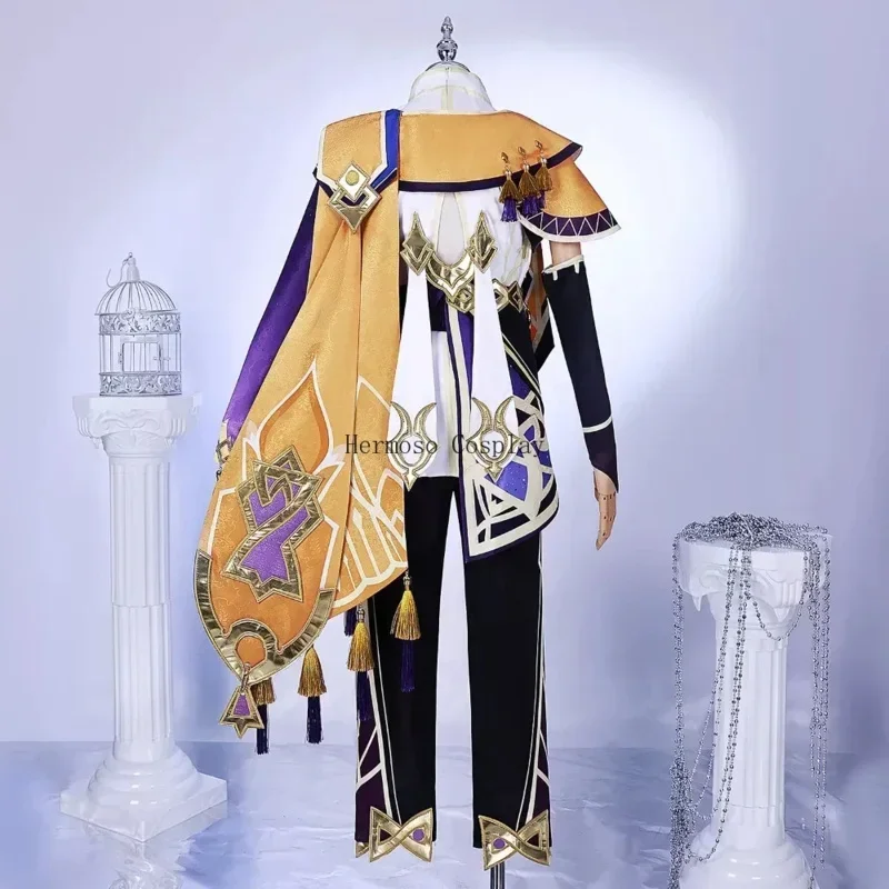 Sethos Cosplay Costume Genshin Impact Сетос Cyno Sumeru Temple of Silence Hermanubis Set Wig Halloween Xmas Convention Cosplay