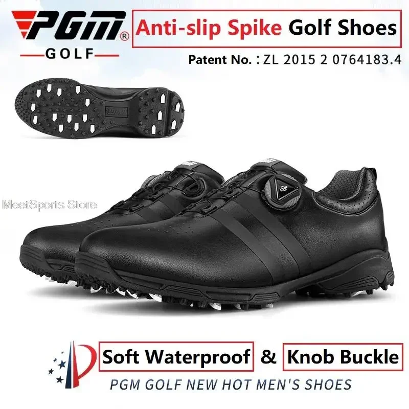 

Pgm Waterproof Golf Shoes For Men Non-Slip Spikes Golf Sneakers Male Knobs Shoelaces Sport Sneakers Outdoor Mens Footwears