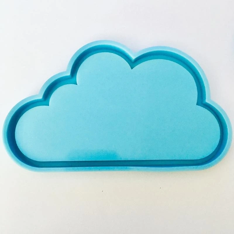 N5KA Cloud Tray Silicone Molds Epoxy Resin Casting Molds for Jewelry Plate Rolling Tray Soap Dish Making Oval Round Molds