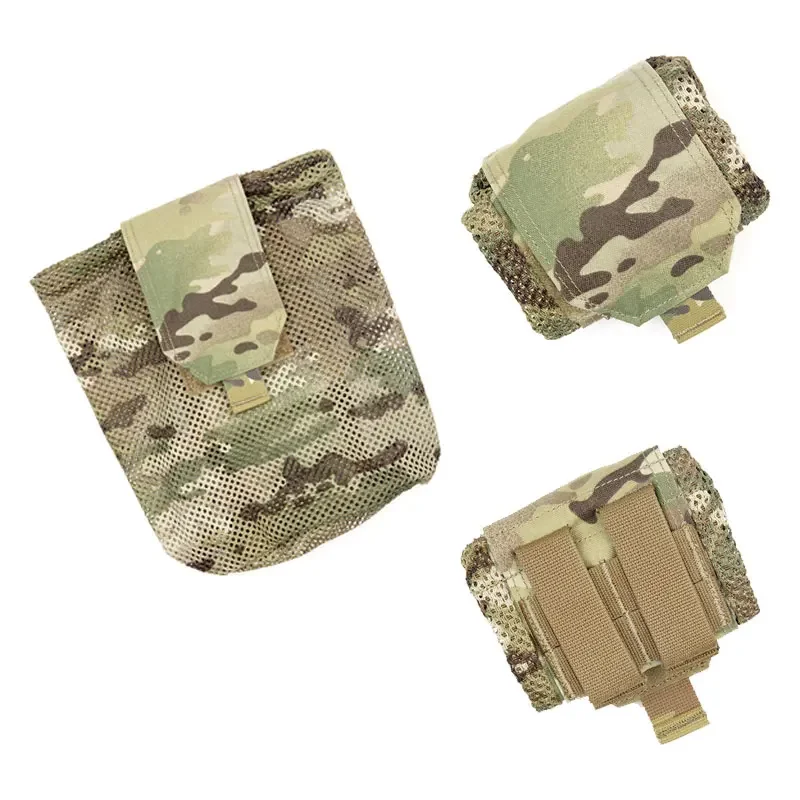 DulDŽ- Poudres de magasin Airsoft EDC, sac à mailles pliable Molle, équipement Multicam, pocommuniste de stockage de munitions