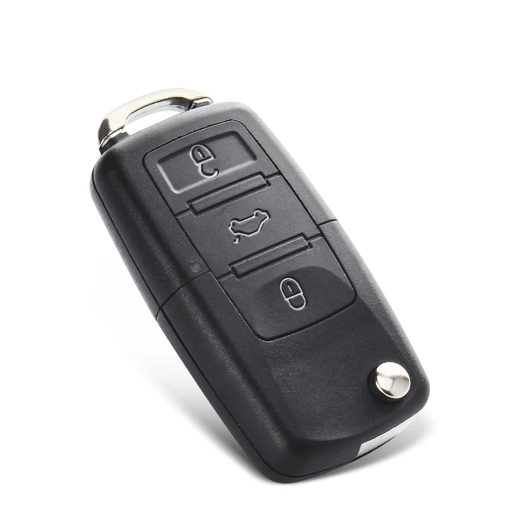 KEYYOU 10 pz 2/3/4 pulsanti pieghevole auto Remote Flip Key Shell Case per Volkswagen Vw Jetta Golf Passat Beetle Skoda Seat Polo B5
