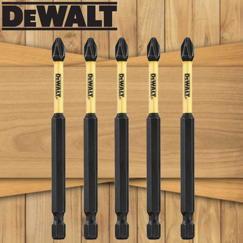 DEWALT Original 89MM Bits PH2 เหล็กความเร็วสูงโลหะผสมสําหรับเจาะไฟฟ้าประแจไขควงเครื่องเจาะโลหะ 5PCS