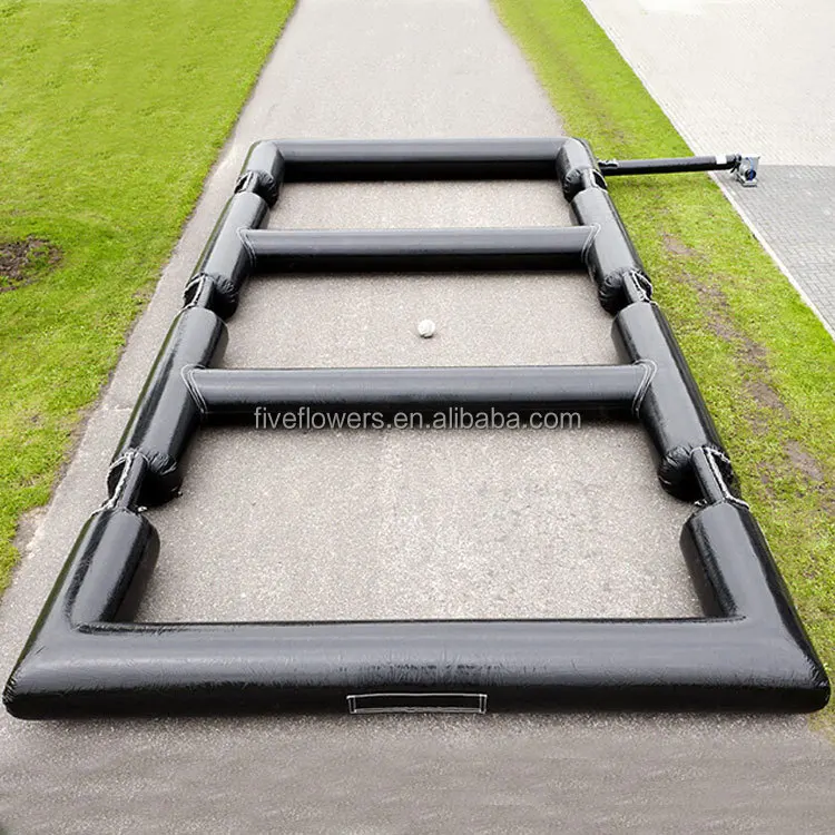 

Black Pannaveld Voetbal 3 Velden Football Game Triple Inflatable Panna Soccer Arena for Sale