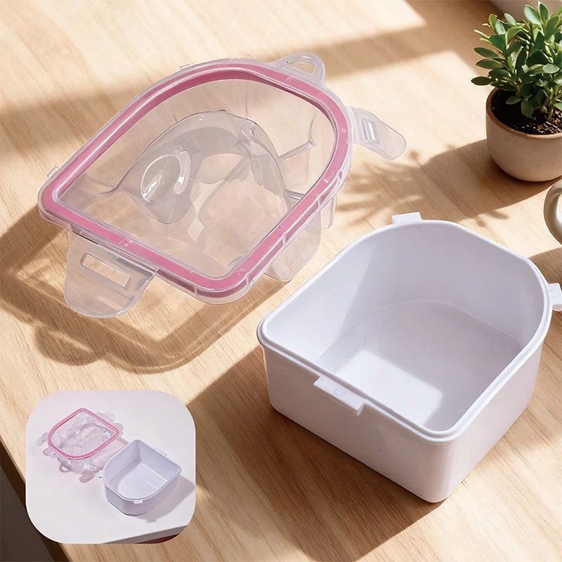 Dubbellaagse manicure handbadkom nagellakremover - anti-aceton kunststof