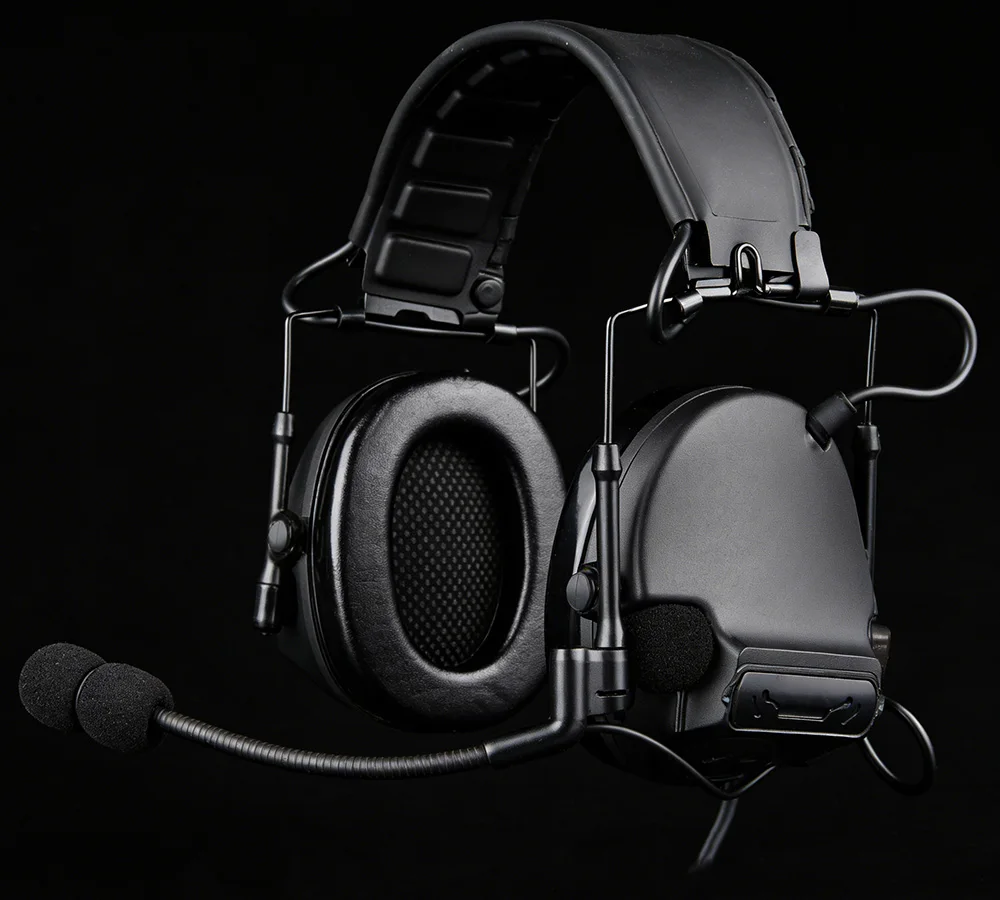 WADSN Taktischer Gehörschutz-Kopfhörer mit Kommunikationsfunktion für Helm-ARC-Schienenmontage, Praktisches Taktisches Zubehör für Outdoor-Aktivitäten – Detail 6