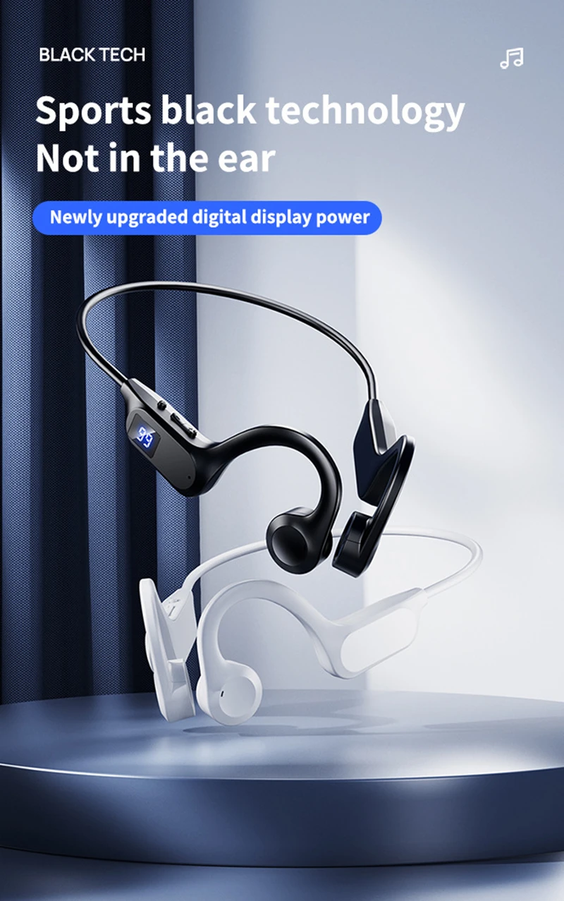 Original Lenovo True Bone Conduction Headset IPX8 Bluetooth 5.3 Wireless Headphone with Microphone Waterproof Exercise Fitness