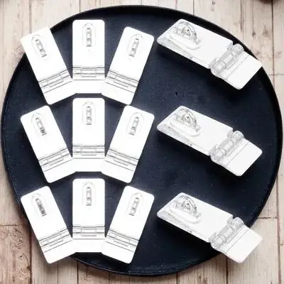 

12 Sets Acrylic Bag Lock Buckle Clear Locking Hasp Hinge Latch Transparent Jewelry Boxes Hasps