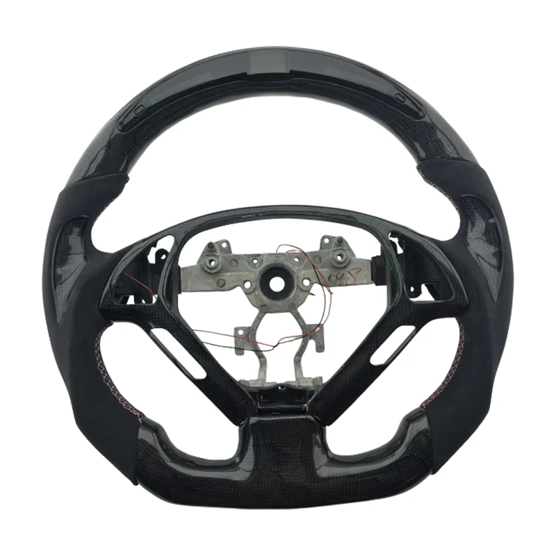 

Новейший дизайн, сотовый карбоновый перфорированный кожаный руль, светодиодный руль, подходит для Infiniti G27 G37, автомобильный руль