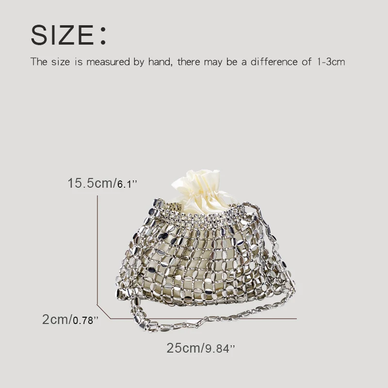 Hollow Out Evening Bags For Women Luxury Designer Handbags Purses 2024 New In PC Braided Glossy With Inner Pocket Small Shoulder