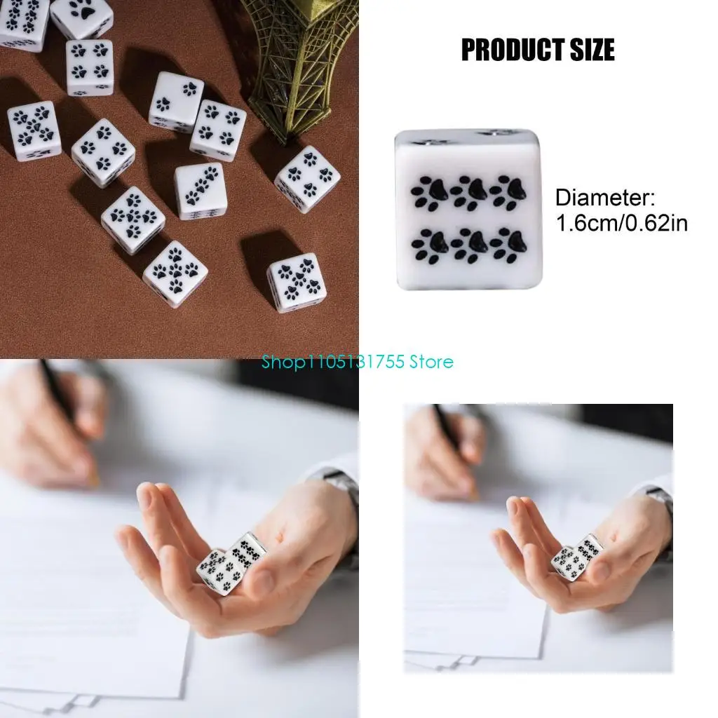 

K0EF 6 Sided Dices Cubes with Dot Playings Block Kids Math Teaching Educational Toy