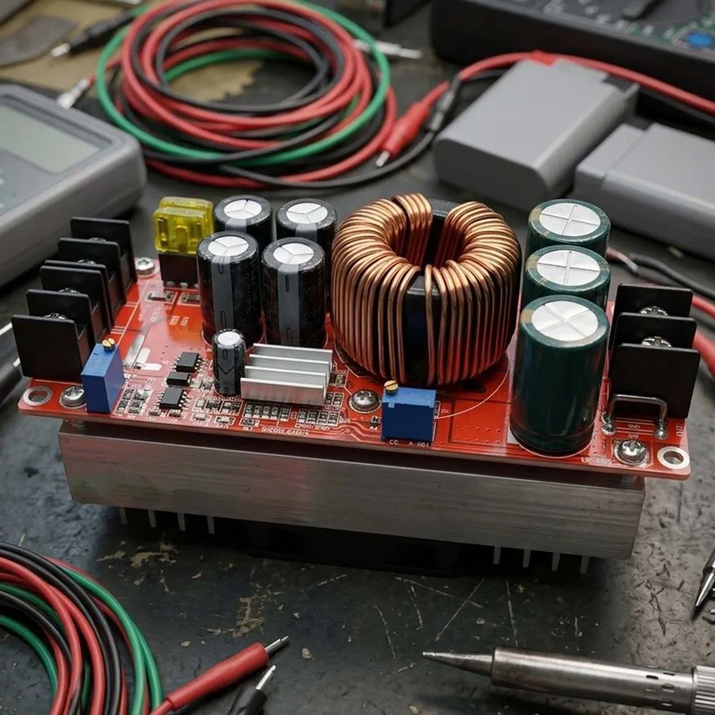 1500W DC to DC Boost Converter Module with Under-Voltage Protection Short-Circuit and Over-Current Safety Features