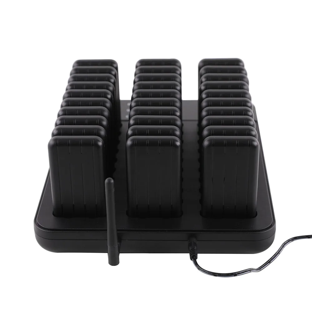 Wireless Calling Paging System 30 Beepers Buzzers ร้านอาหาร Pager System สําหรับรถบรรทุกอาหารโบสถ์ Coffee House Cafe Food Court