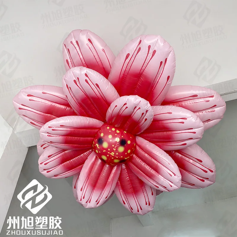 

Huge inflatable flowers hanging decoration Inflatable flowers with LED lights model ceiling bar event decoration