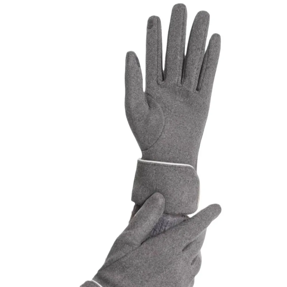 

Модные утолщенные женские замшевые перчатки с длинными пальцами, ветрозащитные перчатки с сенсорным экраном, сохраняющие тепло, зимние варежки, женские