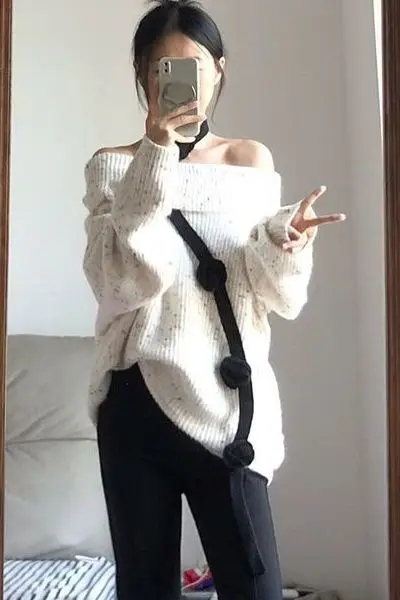 Sweaters Jumpers Pullovers Woman Zip Cotton E-Girl Style Boxy Street Urban Y2K Fashion Fashions Celebrity Winter Youth Cultural