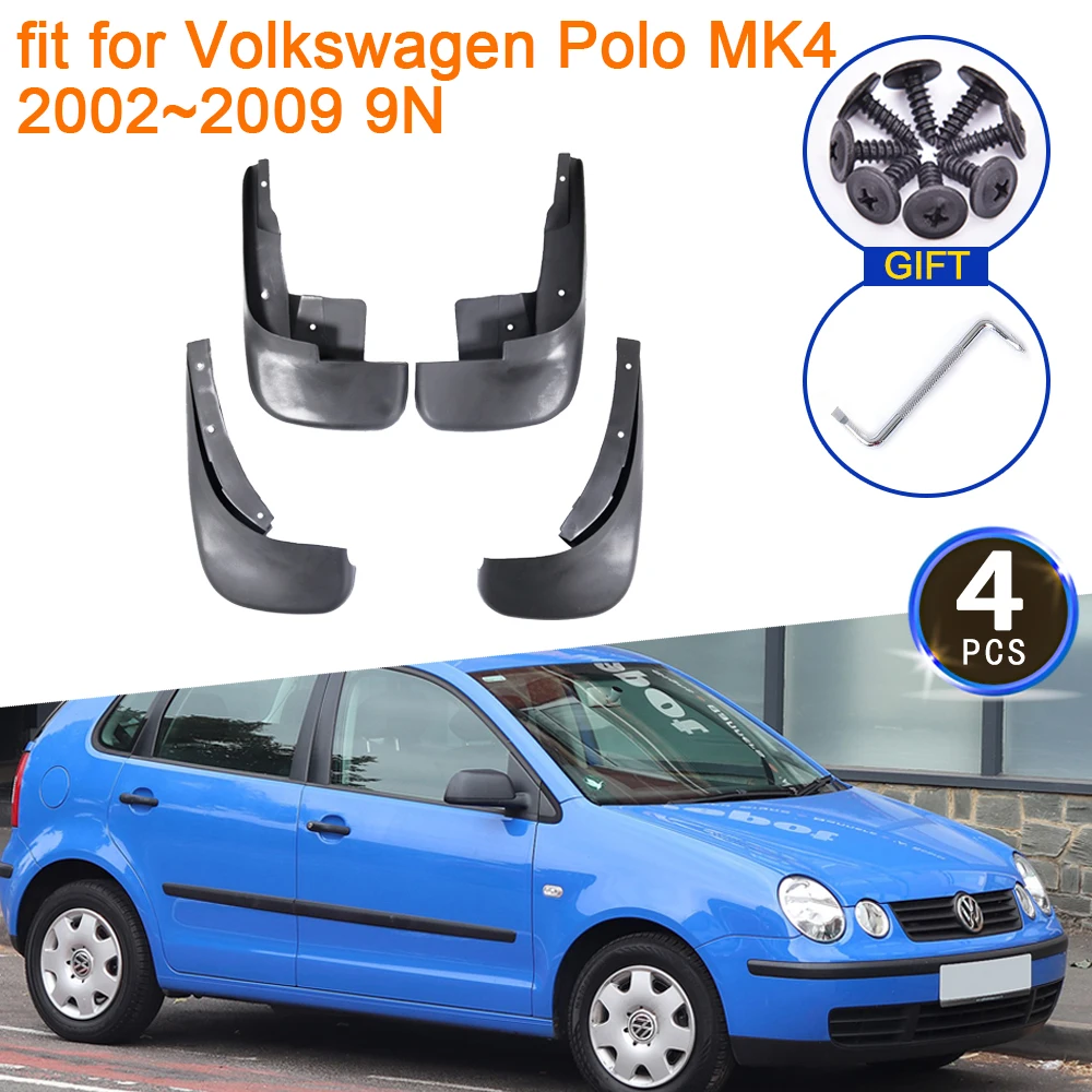 

For Volkswagen VW Polo Mk4 2002 2003 2004 2005 2006 2007 2008 2009 9N Mud Flaps Splash Guards Flap Mudguards Fender Accessories