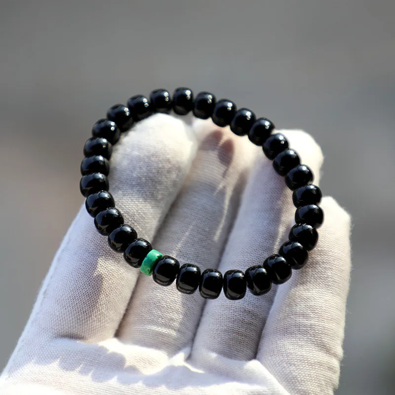 8*6 Beads Black Gol…