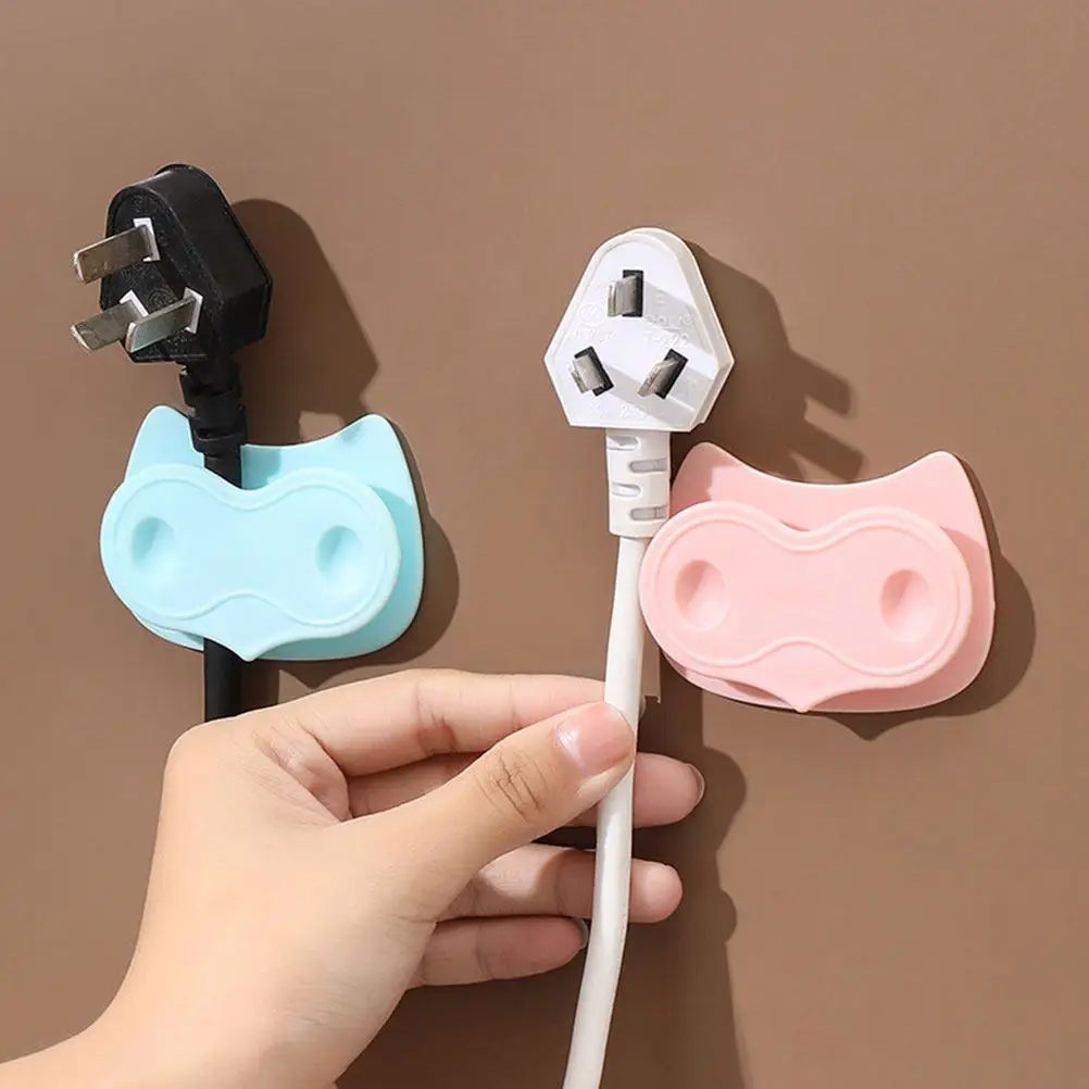 4Pcs Sticky Cable Management Clips Holder Organizer For Office Worker Christmas Stocking Stuffers Self Adhesive