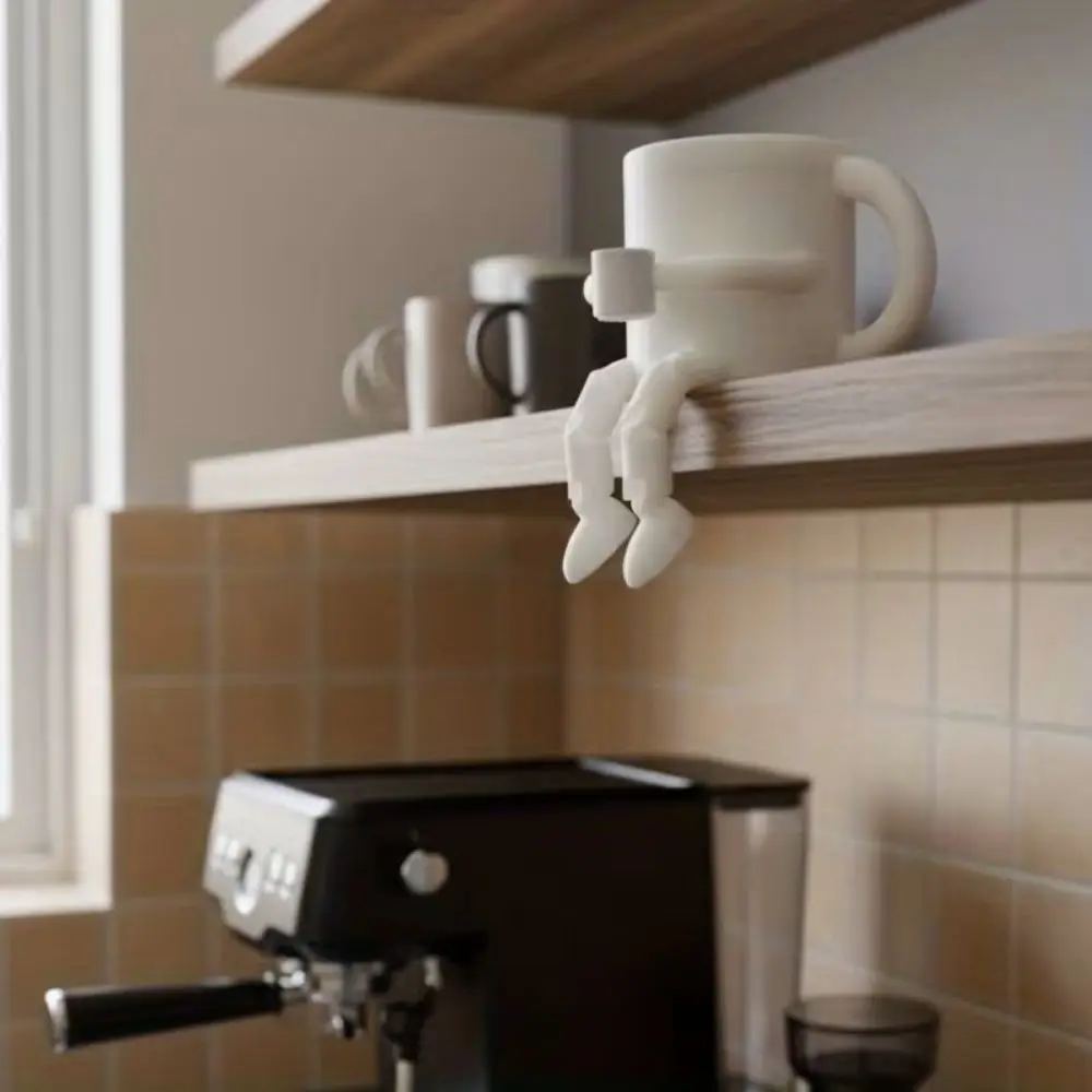 A 3D-Printed Exquisite Coffee Cup Ornament with Movable Joints, a Cute Brown Coffee Bean Mini Model Ornament, Suitable for Coffee Shops, Living Rooms, Bedrooms, Study Rooms, Bar Counter Decorations, Everyday Home Use, a Stylish Ornament with a Laid-Back and Chill Vibe, Suitable for All Settings, Halloween, Christmas Gifts, a Stylish Ornament for Coffee Enthusiasts