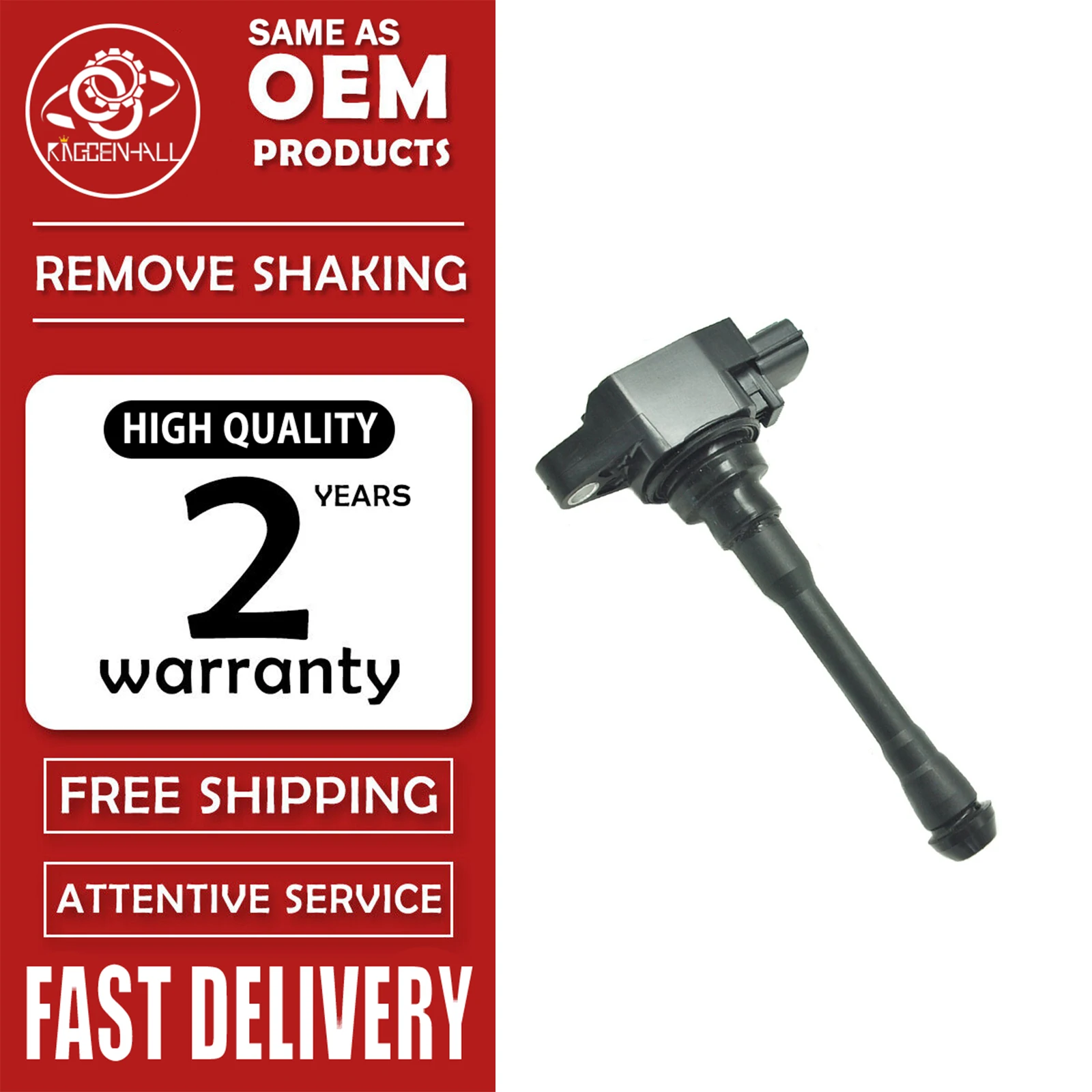 New Ignition Coil 22448-1KT0A 22448-1HC0A Compatible With NISSAN JUKE MICRA IV NOTE EX G Saloon QX70 AIC2408N IGC0002