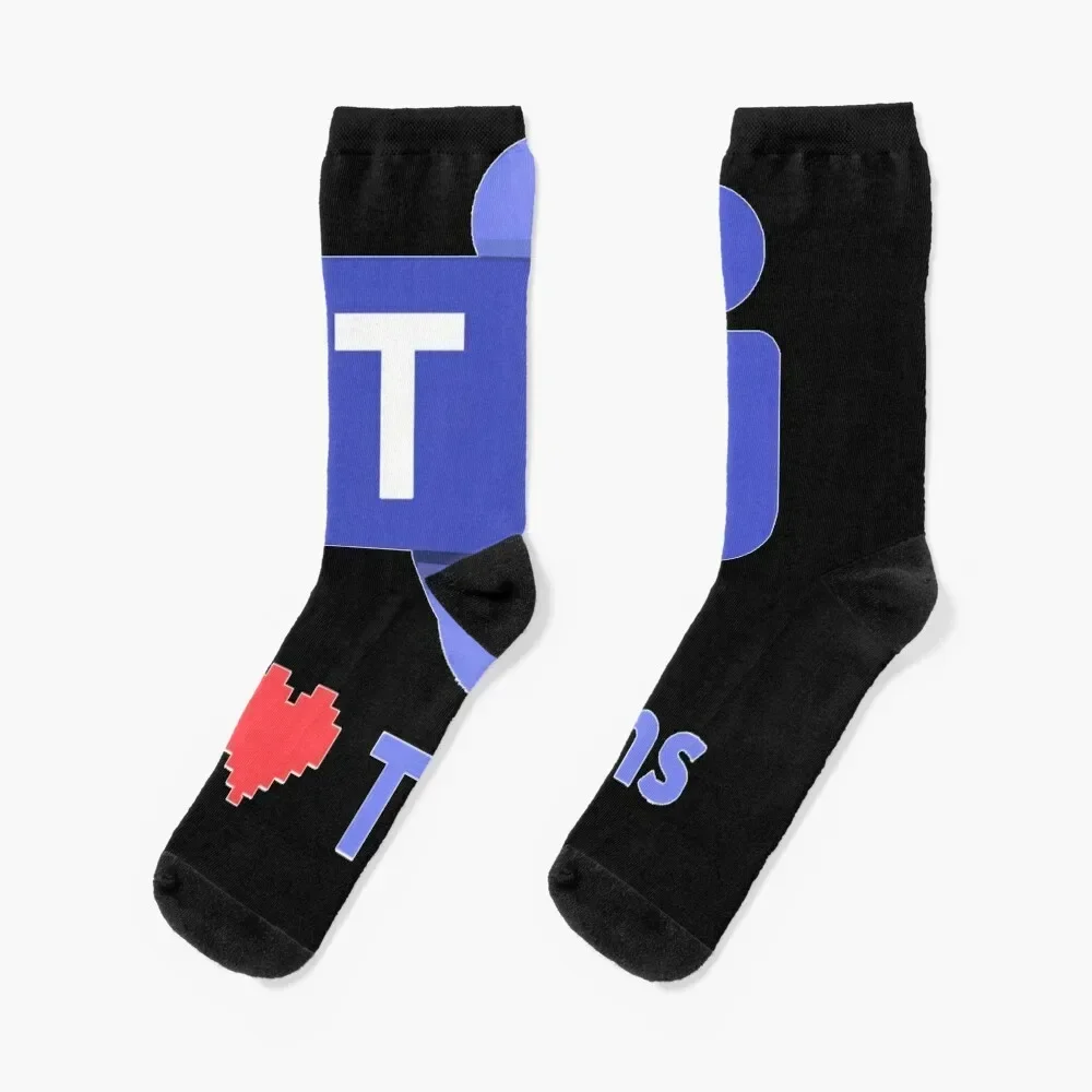 

I Love Teams - Microsoft Teams Socks designer Stockings compression custom sports Woman Socks Men's