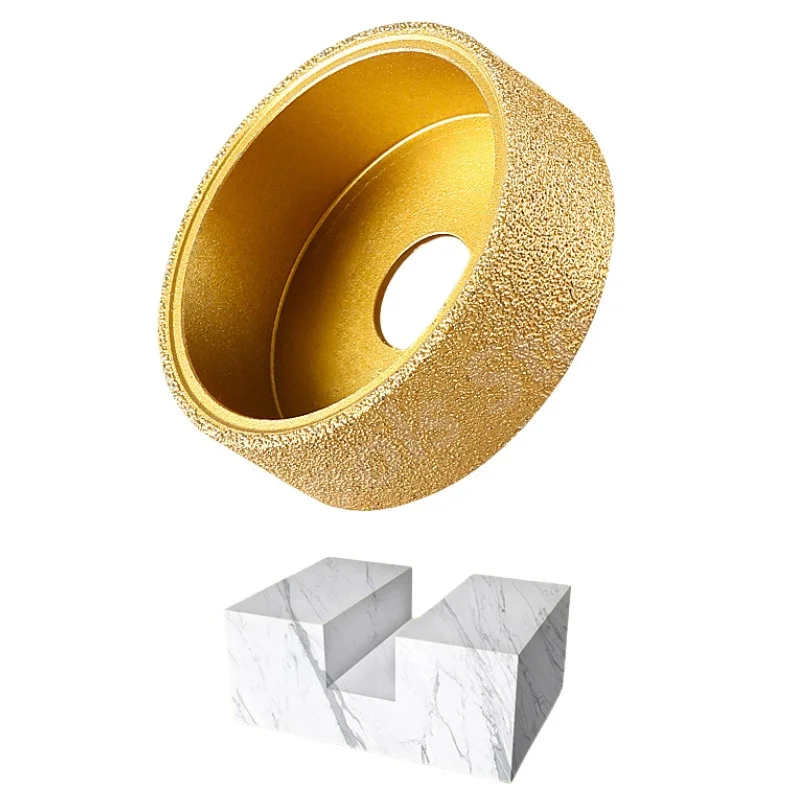 1PC 5-50mm Solderen Parallelle Diamant Rand Profiel Slijpschijf Vacuüm Parallelvormige Demi-bullnose Rand profiel Slijpschijf