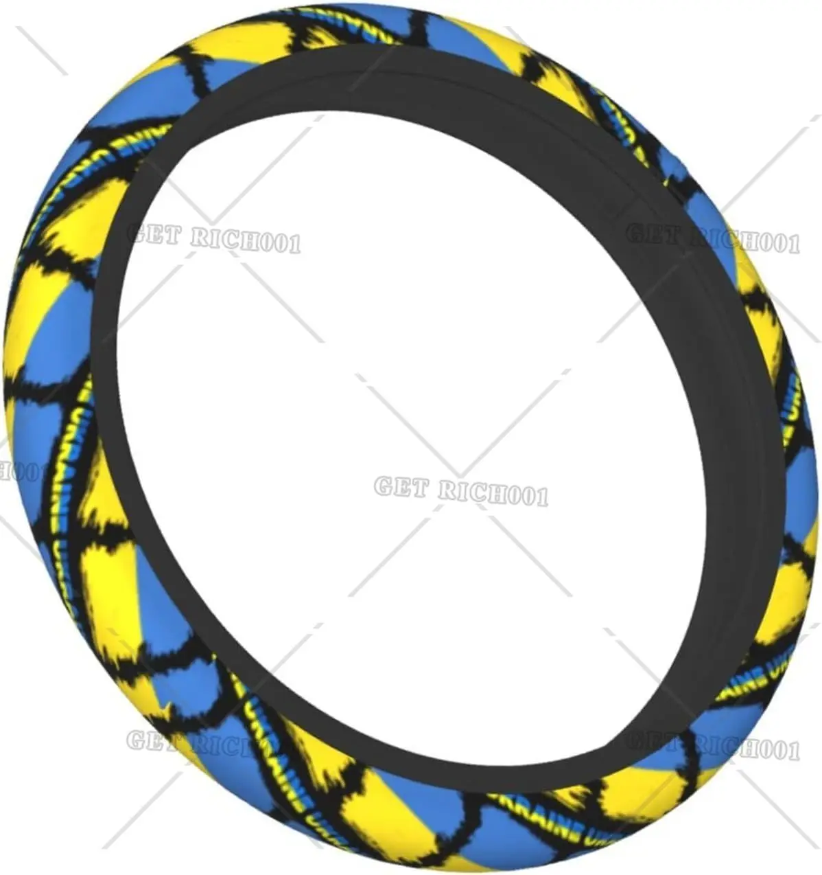 Ukraine Ukrainians Flag Steering Wheel Cover Protector Elastic Neoprene Car Wrap Accessories Vehicle Auto Trucker Interior Decor