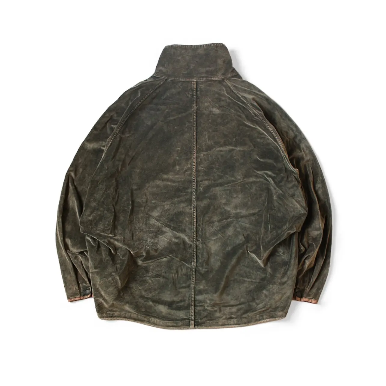 Japanese-style batik water-washed distressed multi-pocket long-sleeved casual jacket