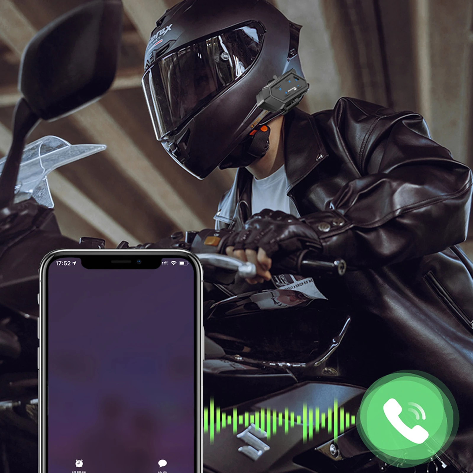 

Мотоциклетный шлем BT-гарнитура Водонепроницаемый мотоциклетный шлем Динамик Беспроводные наушники BT для всех шлемов
